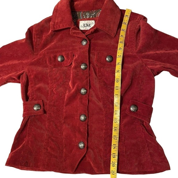 LAL Live A Little Corduroy Jacket Blazer Red Size PS Lightweight Classic… - Picture 7 of 9